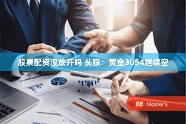 股票配资没放开吗 头狼：黄金3054继续空