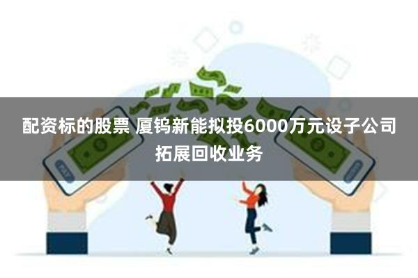 配资标的股票 厦钨新能拟投6000万元设子公司拓展回收业务