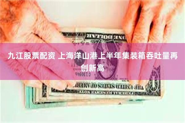 九江股票配资 上海洋山港上半年集装箱吞吐量再创新高