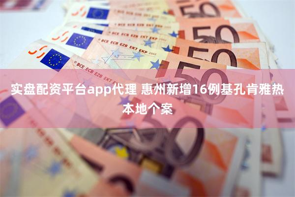 实盘配资平台app代理 惠州新增16例基孔肯雅热本地个案